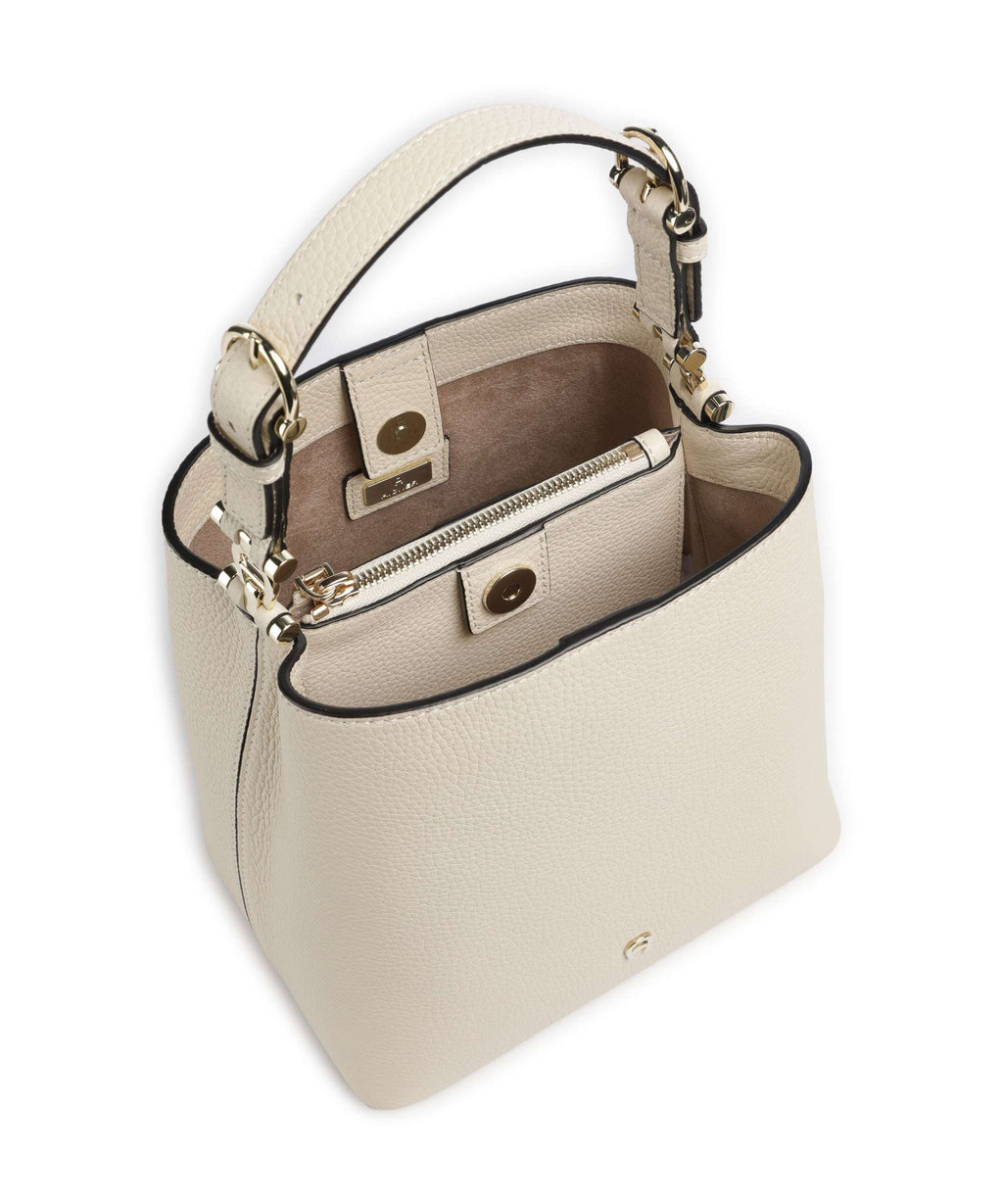 Aigner Delia S Bucket bag macadamia white