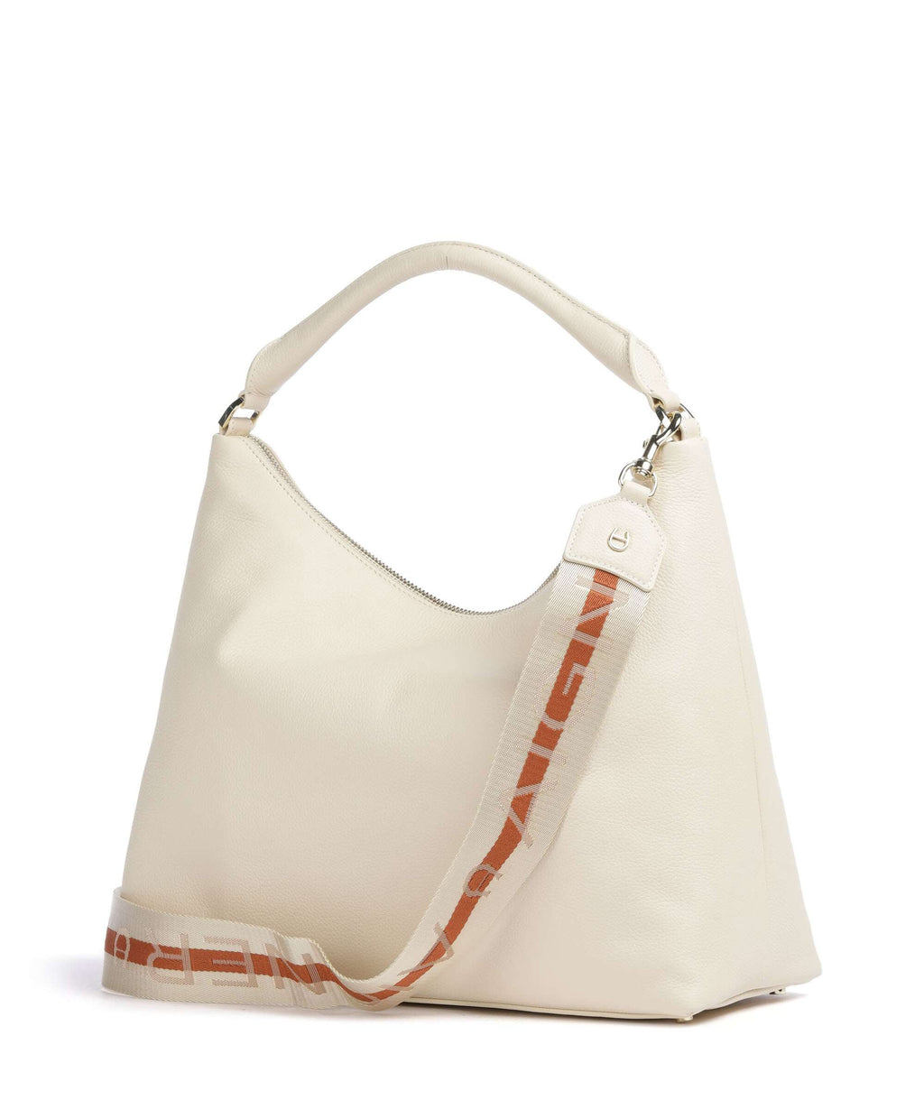 Aigner Zita M Hobo bag macadamia white