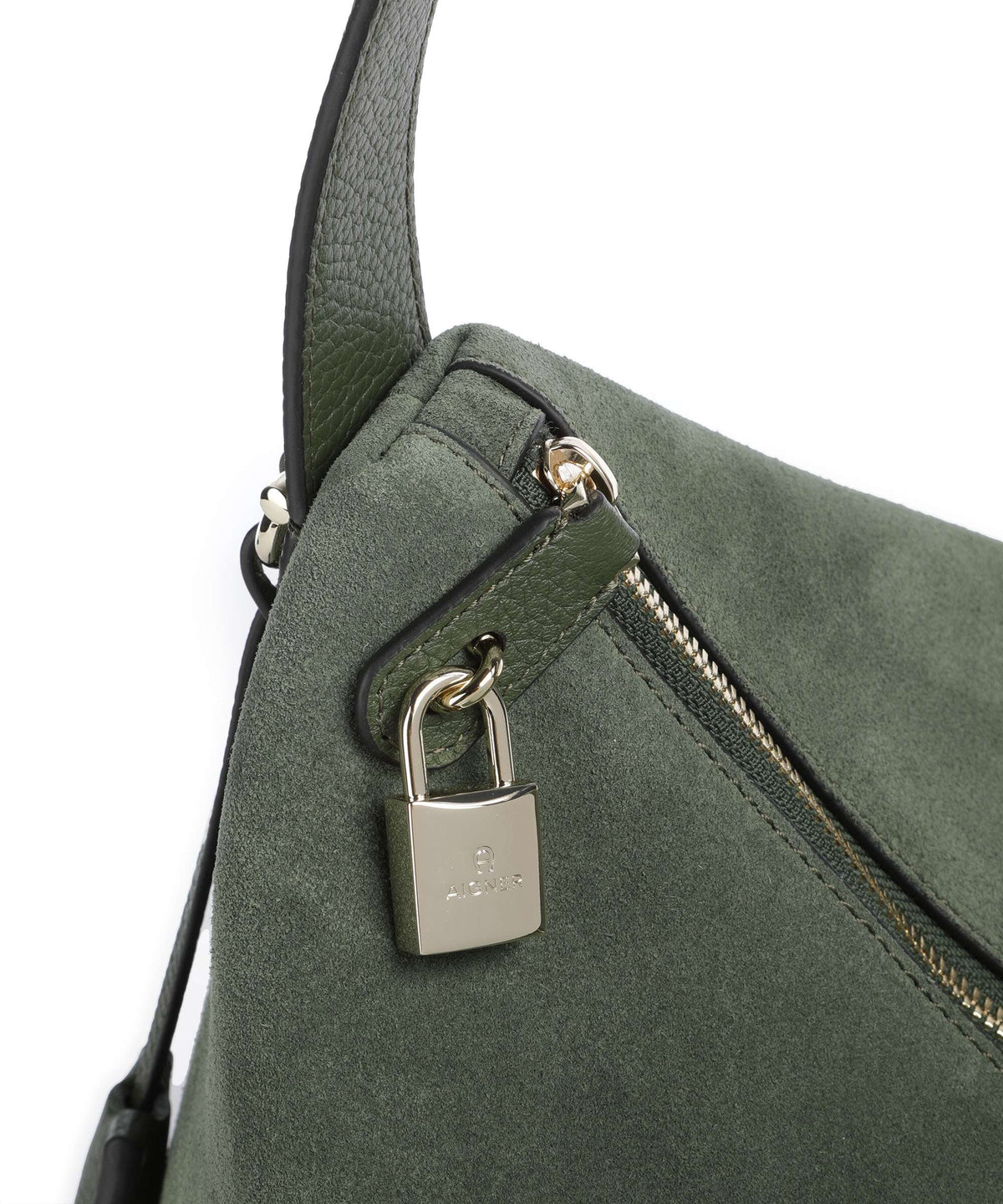 Aigner Delia L Hobo bag dark olive