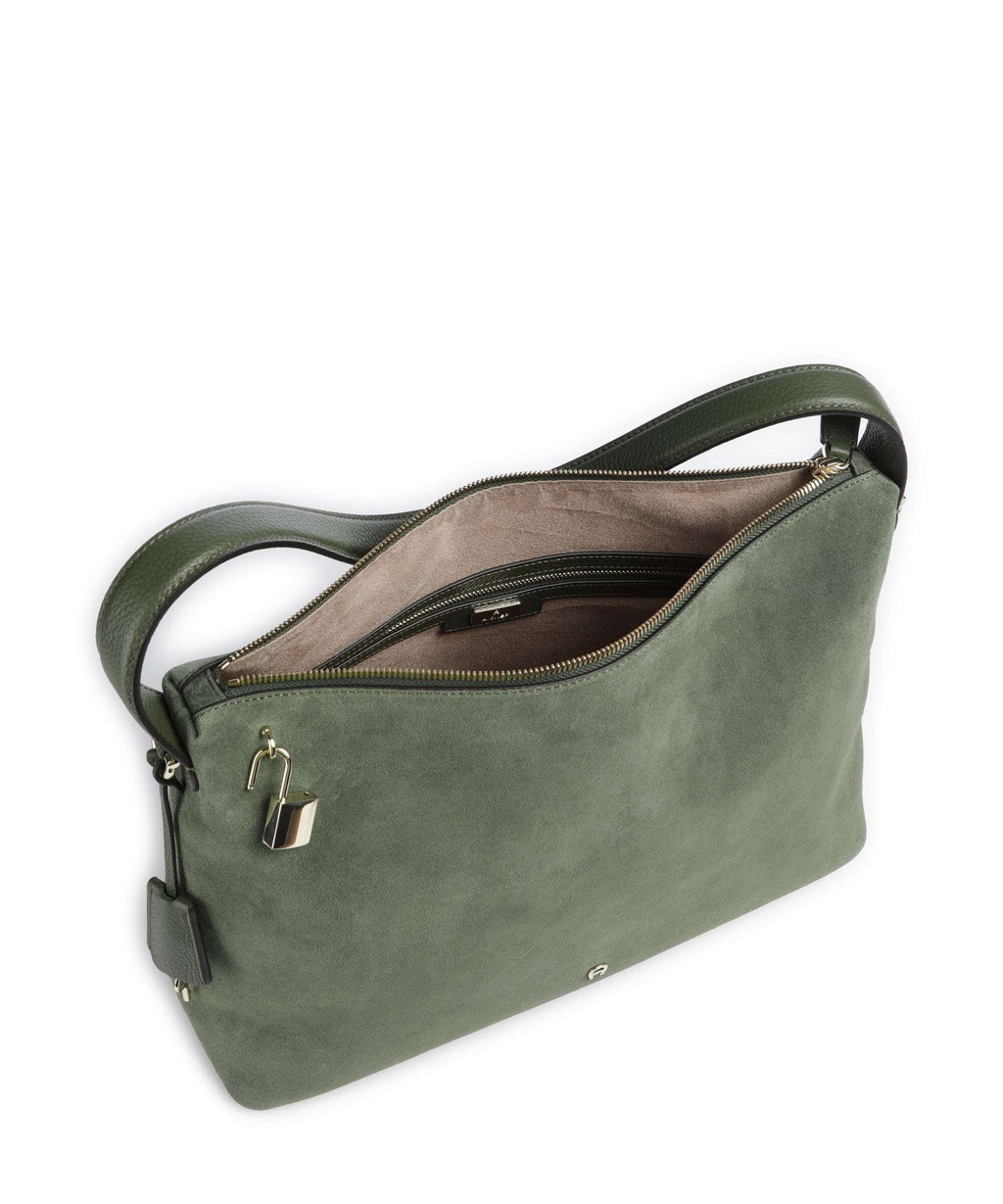 Aigner Delia L Hobo bag dark olive