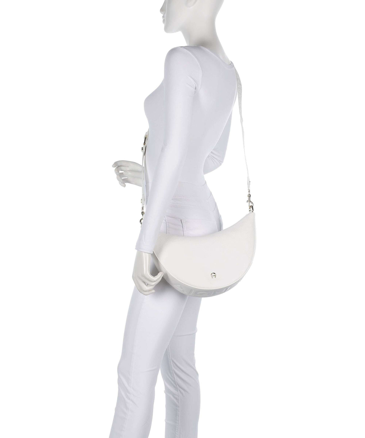 Aigner Zita M Crossbody bag cotton white