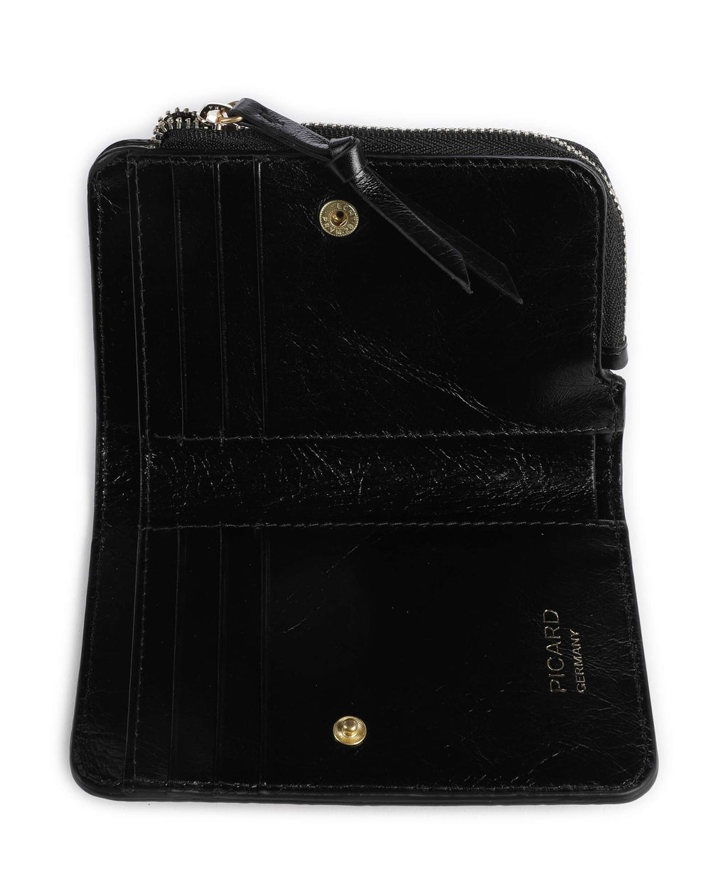 Picard Croco Wallet schwarz