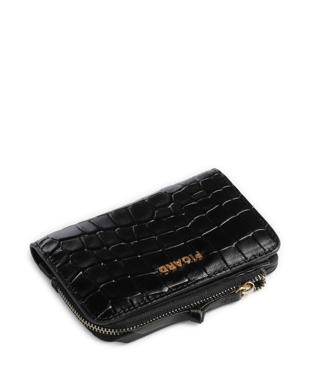 Picard Croco Wallet schwarz