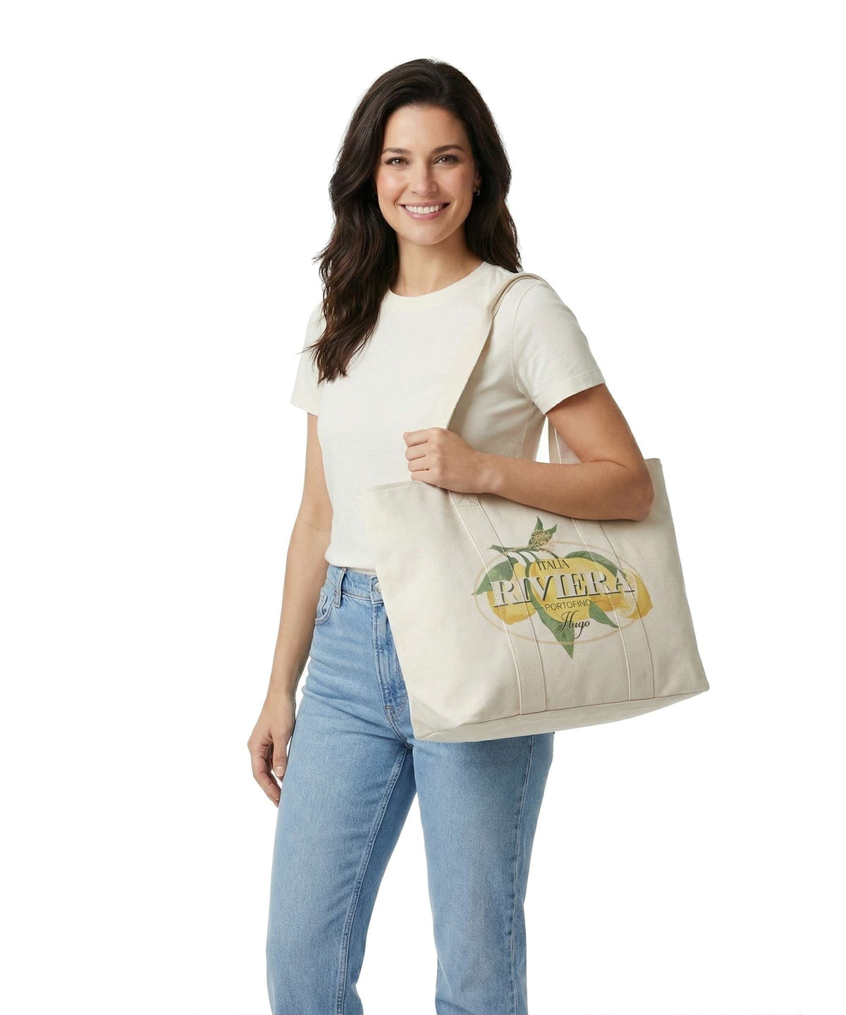 Hugo Becky Tote bag open white