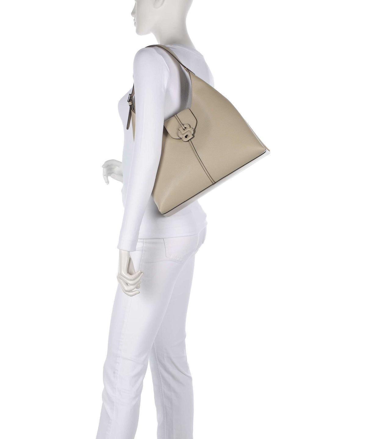 BOSS Anett Big Hobo bag light beige