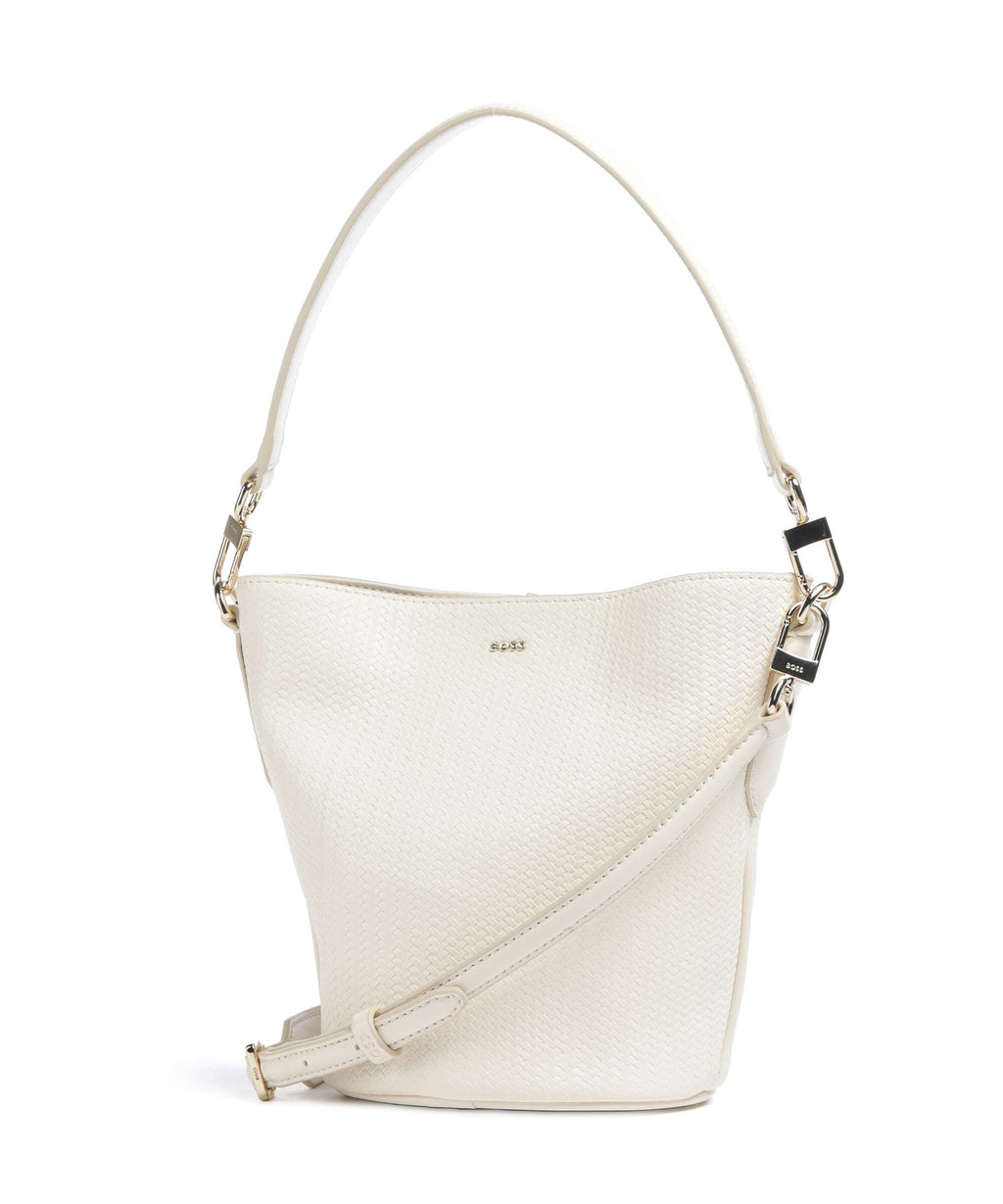 BOSS Anett Bucket bag open white