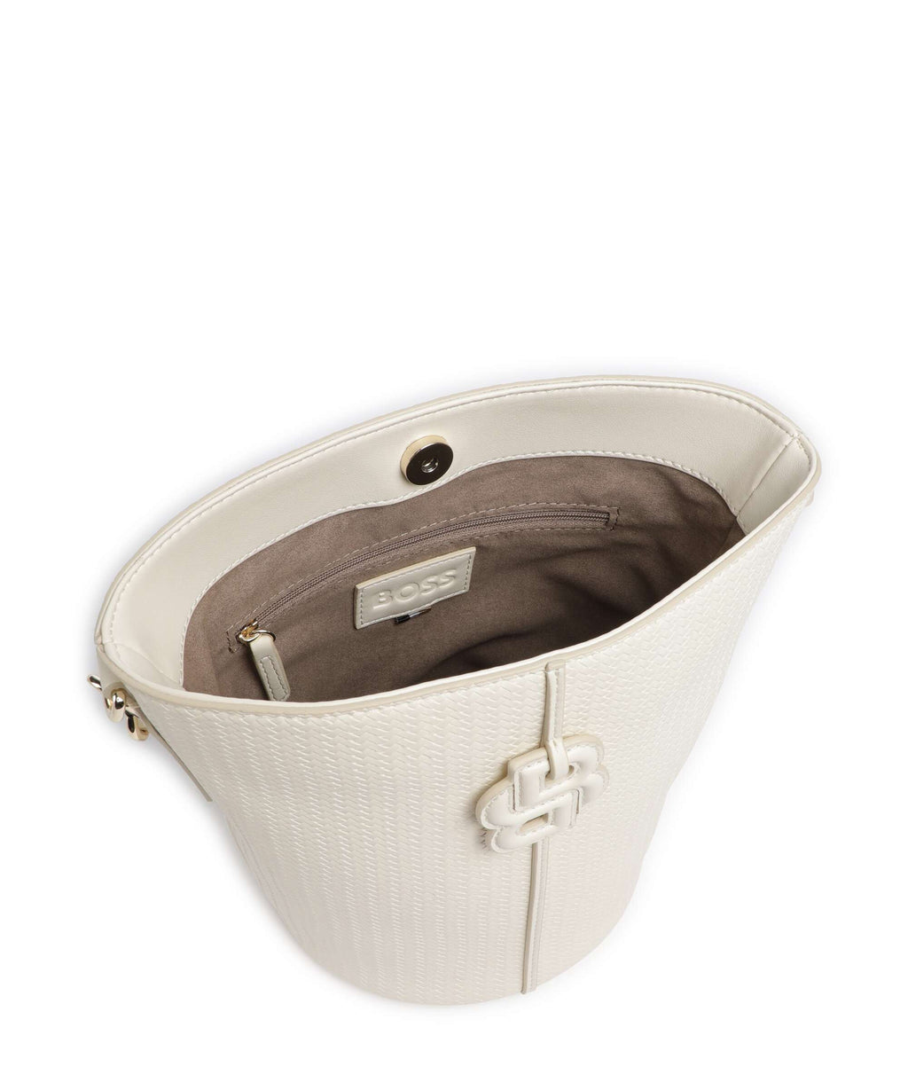 BOSS Anett Bucket bag open white