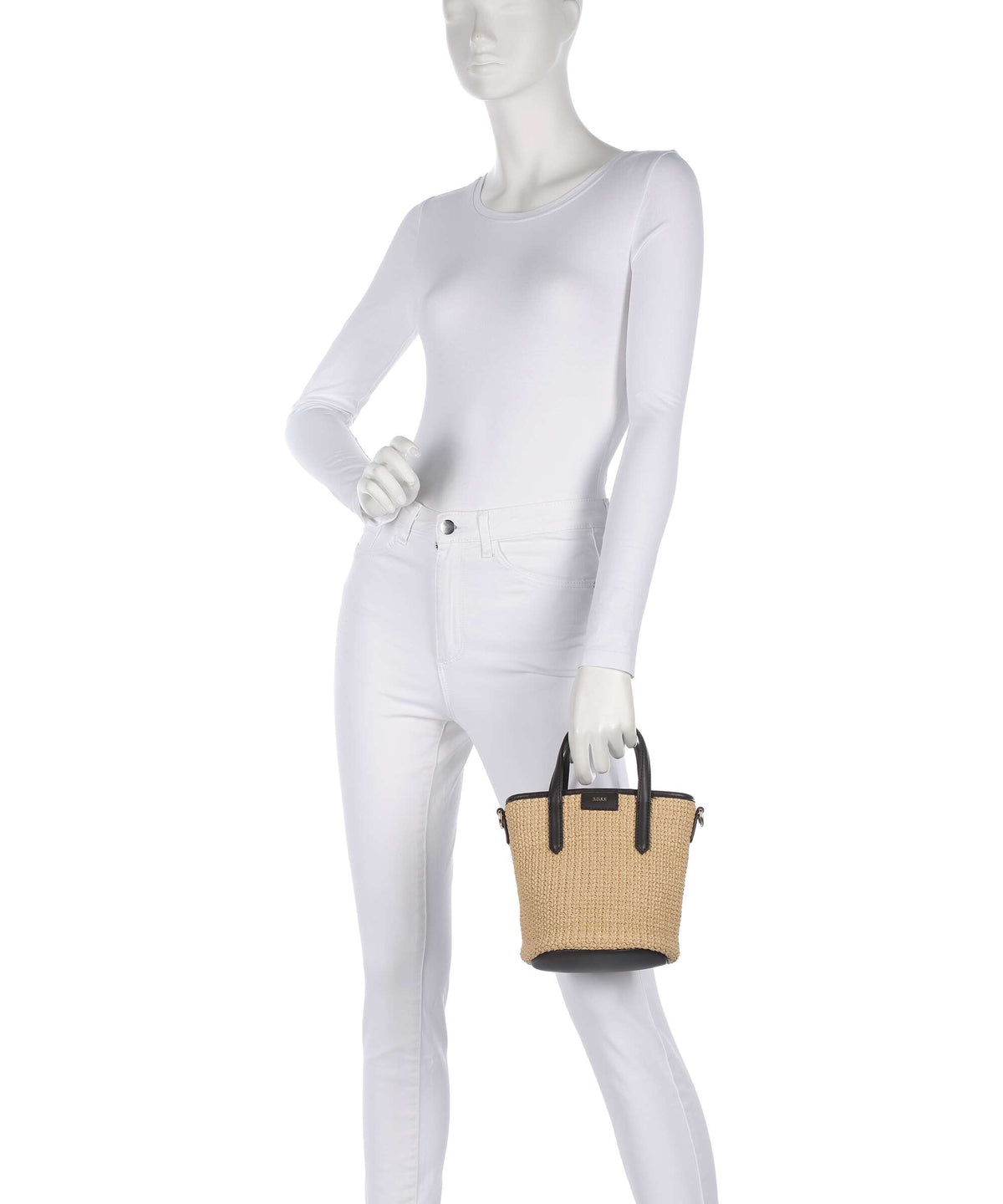 BOSS Jala Bucket bag open white