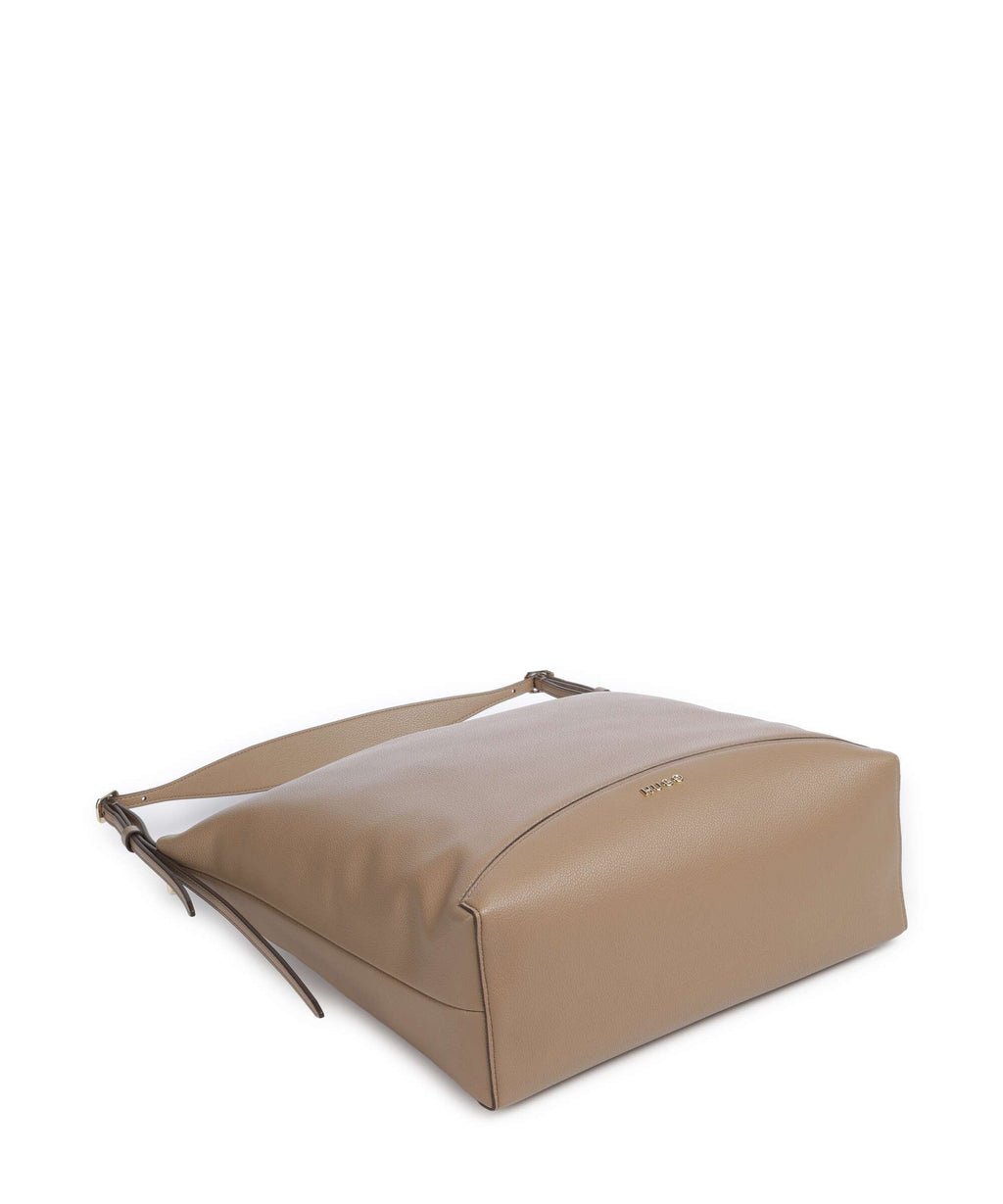 Hugo Lucya Hobo bag brown overflow