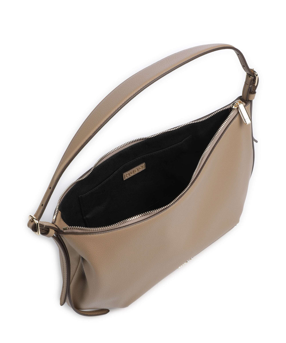 Hugo Lucya Hobo bag brown overflow