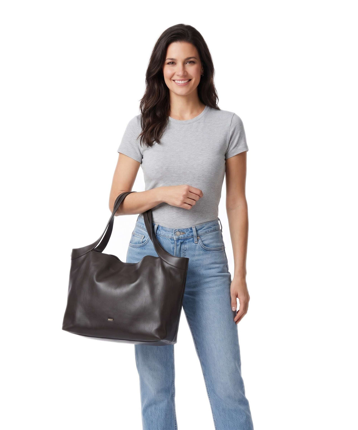 BOSS Caylie Tote bag dark brown