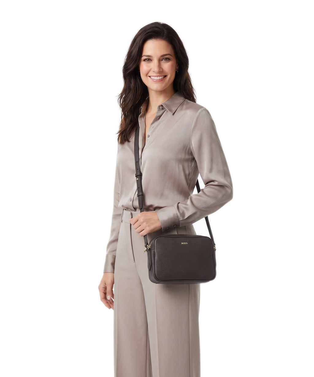 BOSS Lenah Crossbody bag dark brown