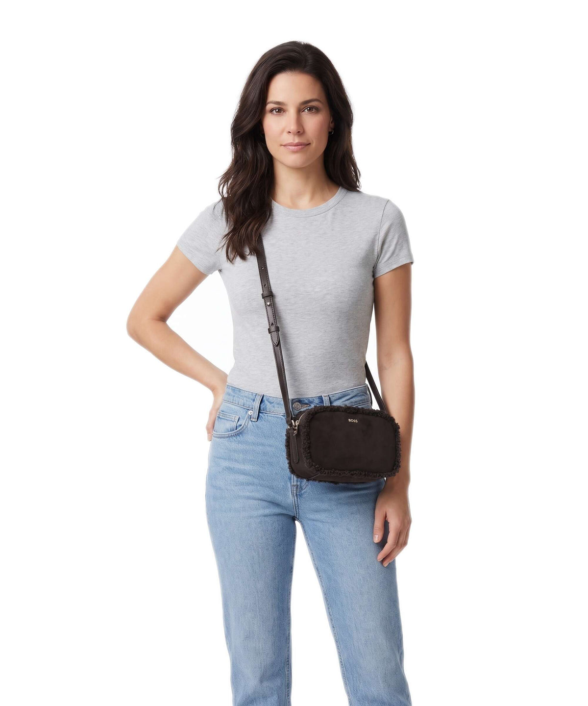 BOSS Sandy Crossbody bag dark brown