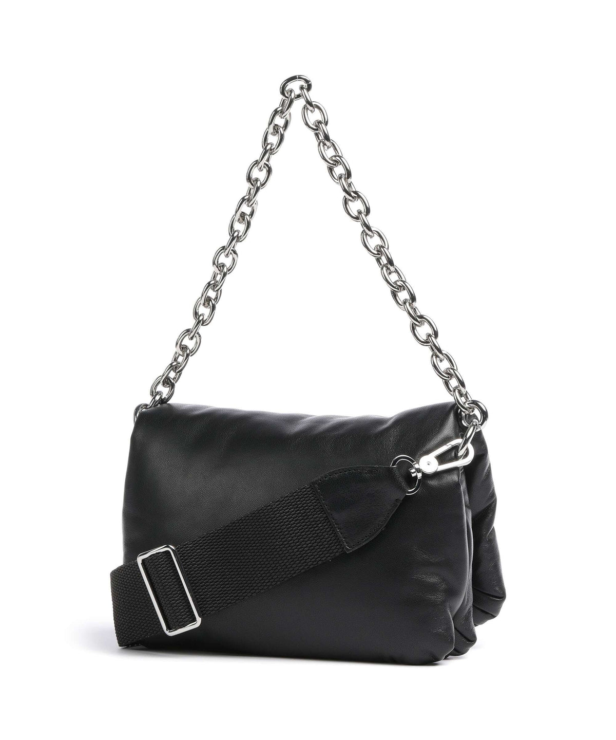 Abro Piuma Lucido Puffer Shoulder bag black/nickel