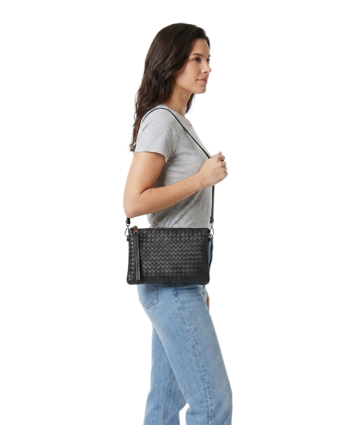 Abro Piuma Crossbody bag black/nickel