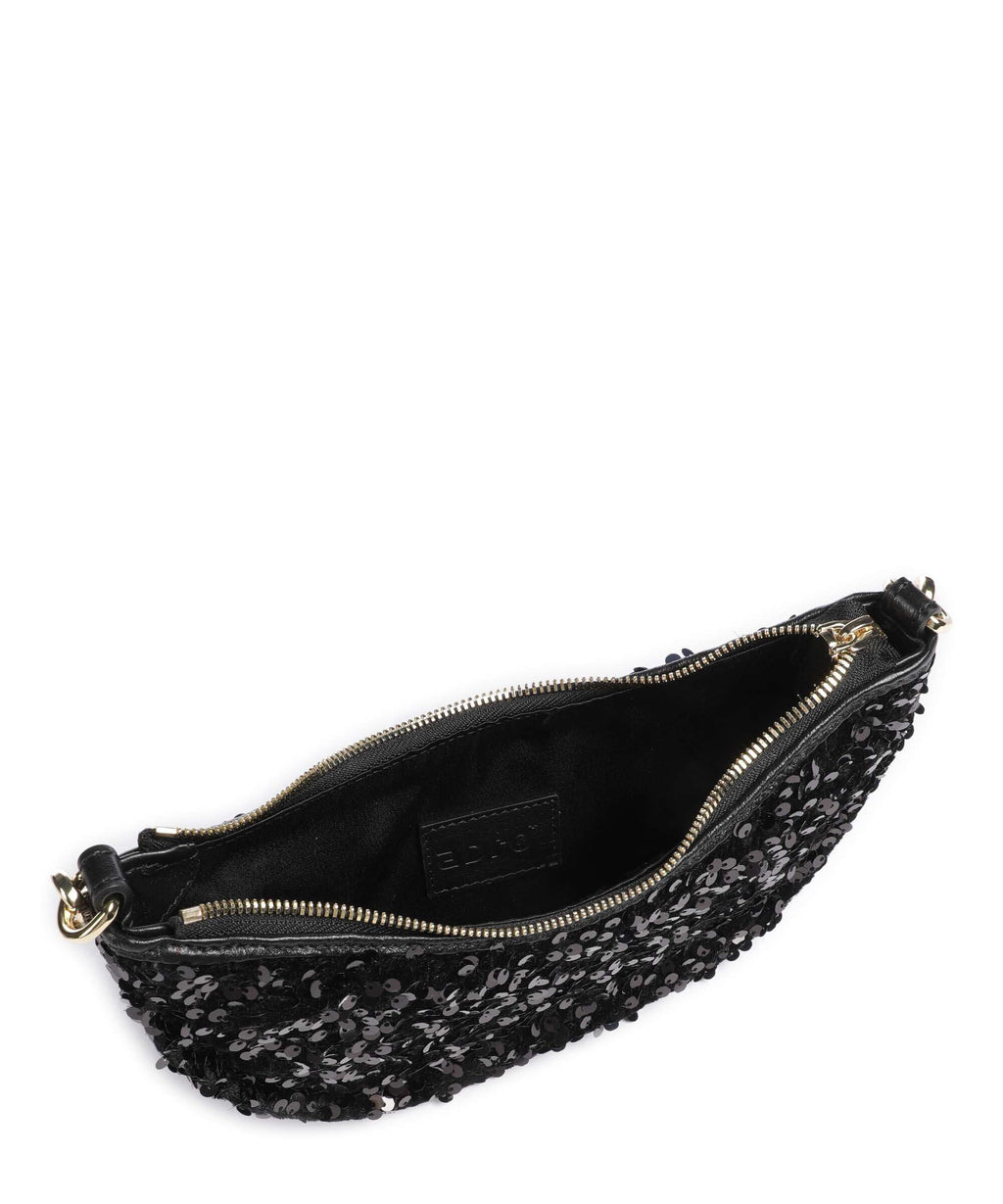 Abro Sequins Moon Shoulder bag black/gold