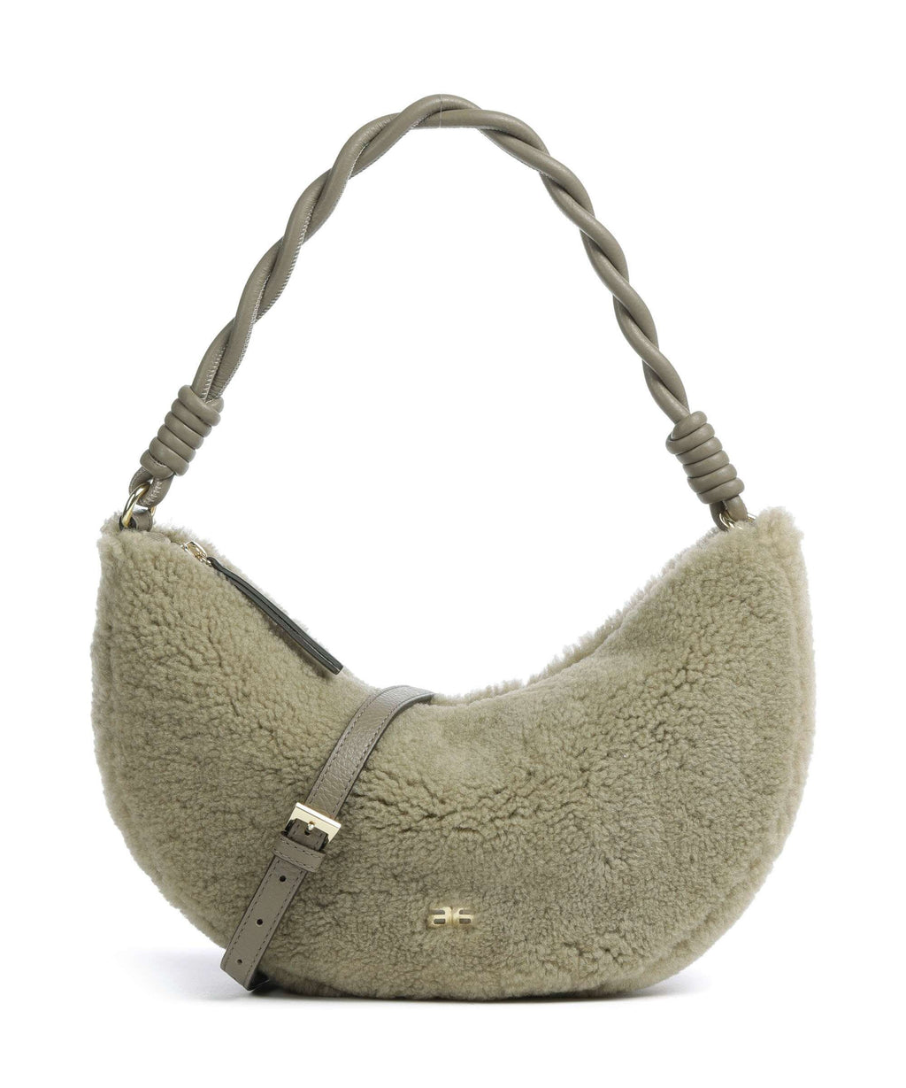 Abro Shearling Moon Shoulder bag siena
