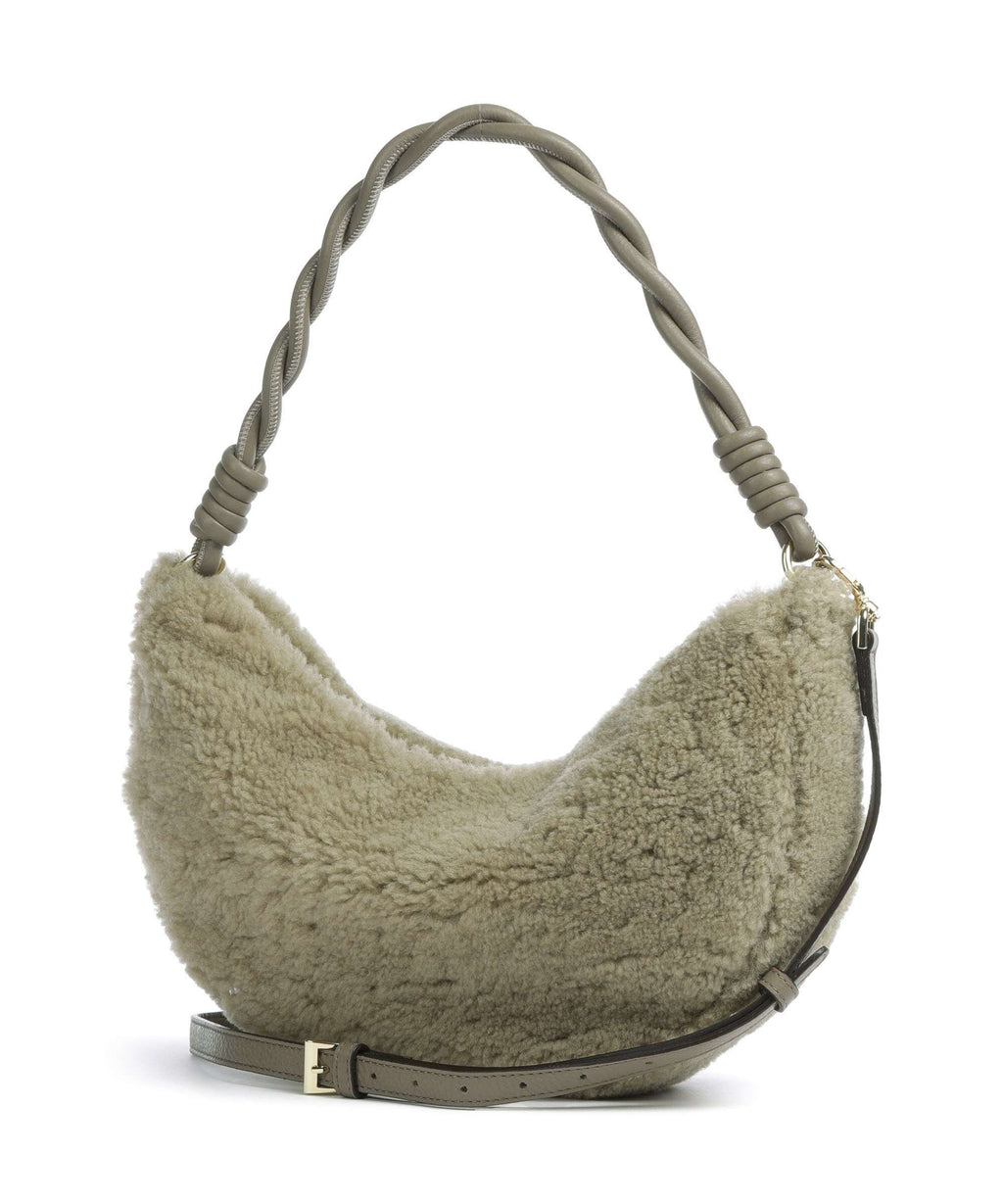 Abro Shearling Moon Shoulder bag siena