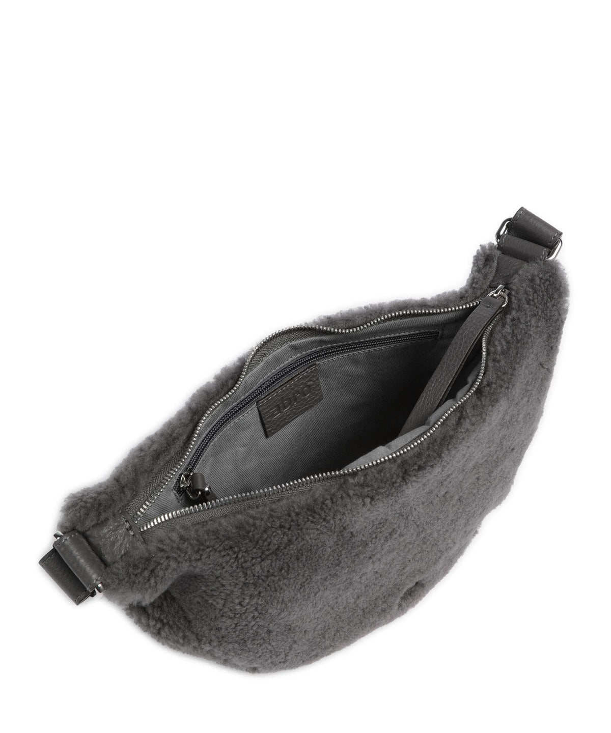 Abro Shearling By My Side Crossbody bag grey