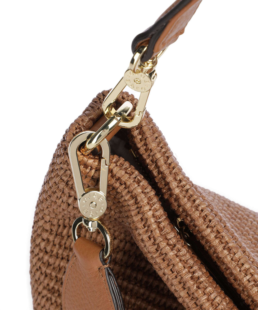 Abro Raffia Kaia Hobo bag cuoio