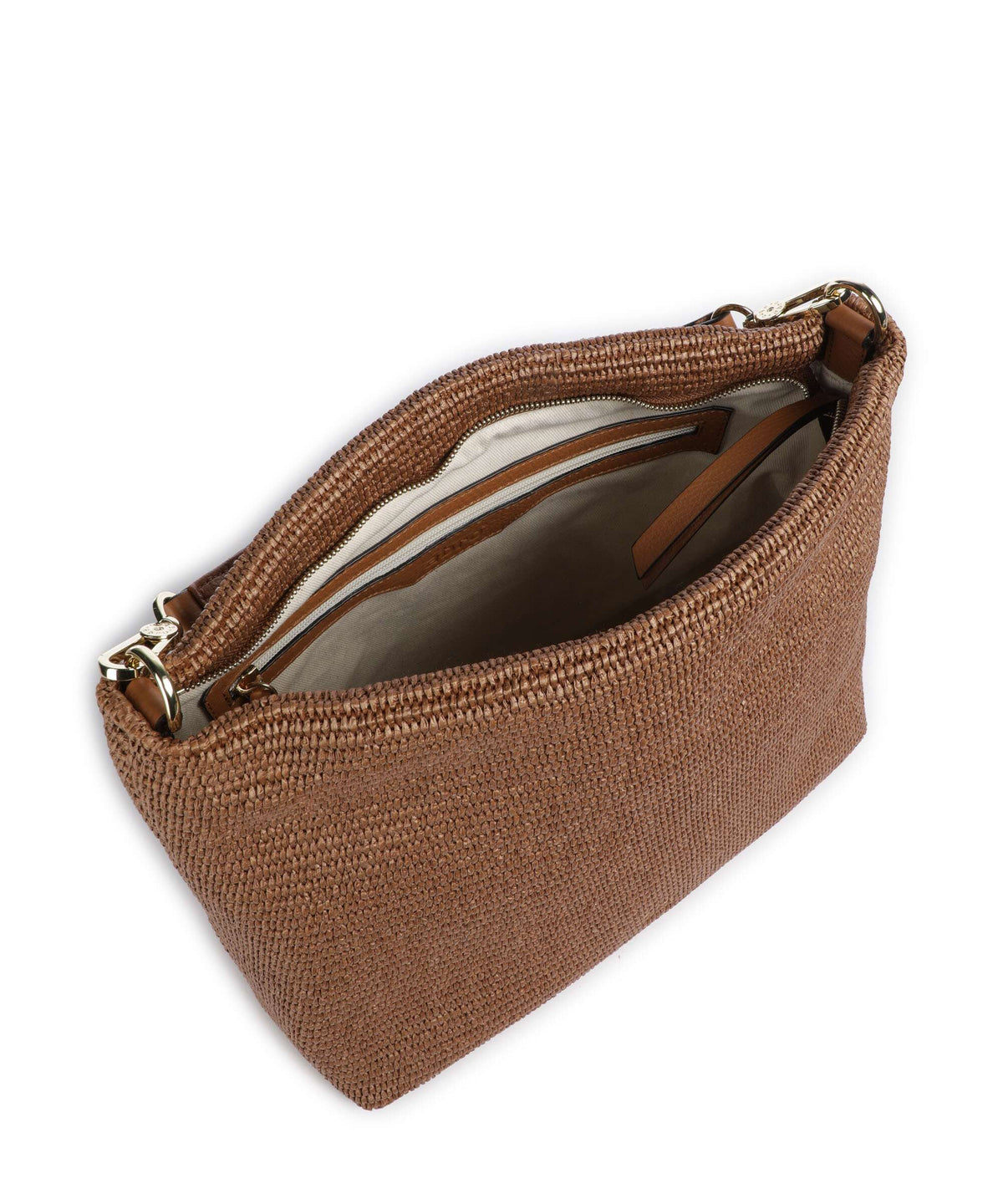 Abro Raffia Kaia Hobo bag cuoio