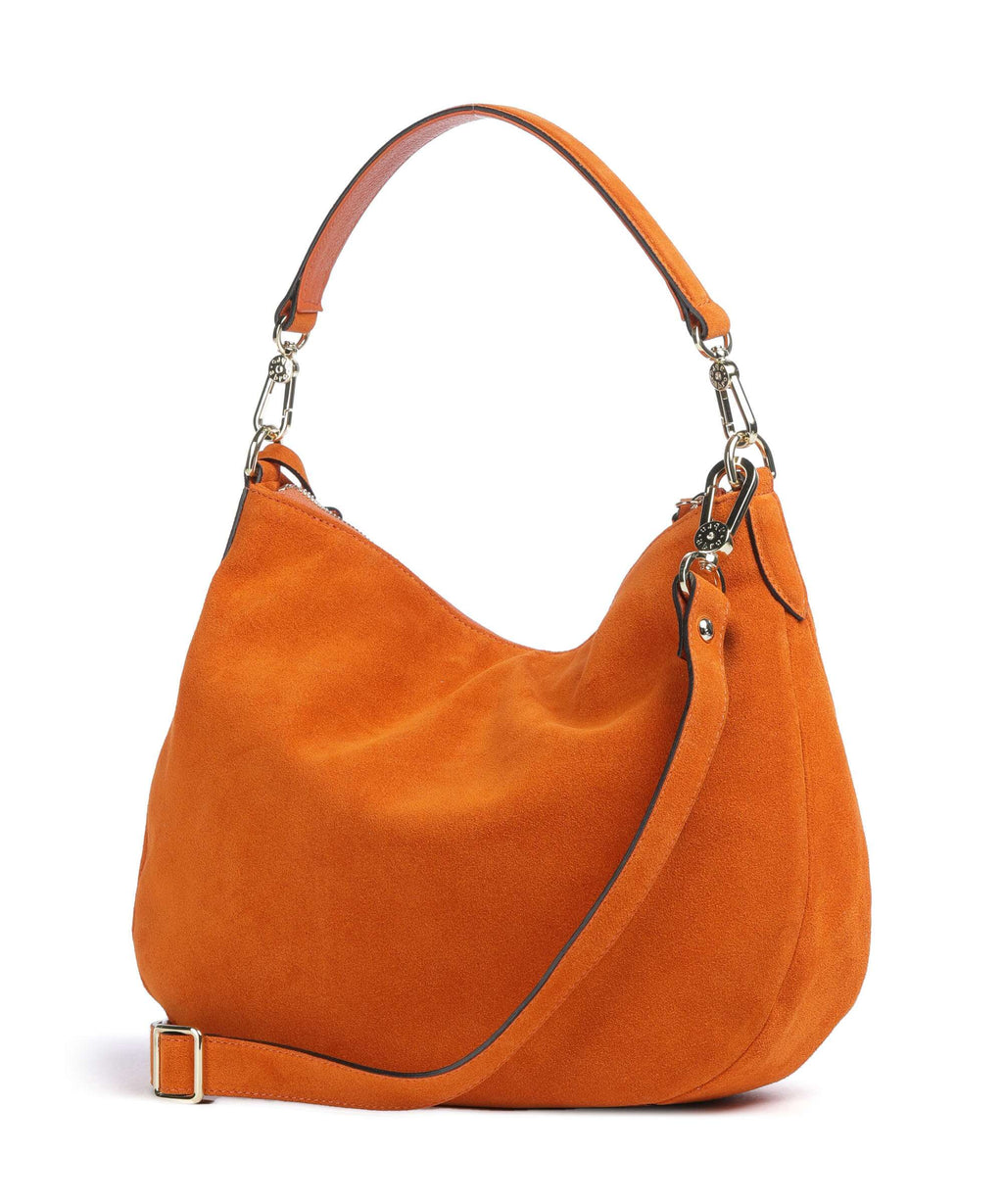 Abro Suede Juna Hobo bag orange