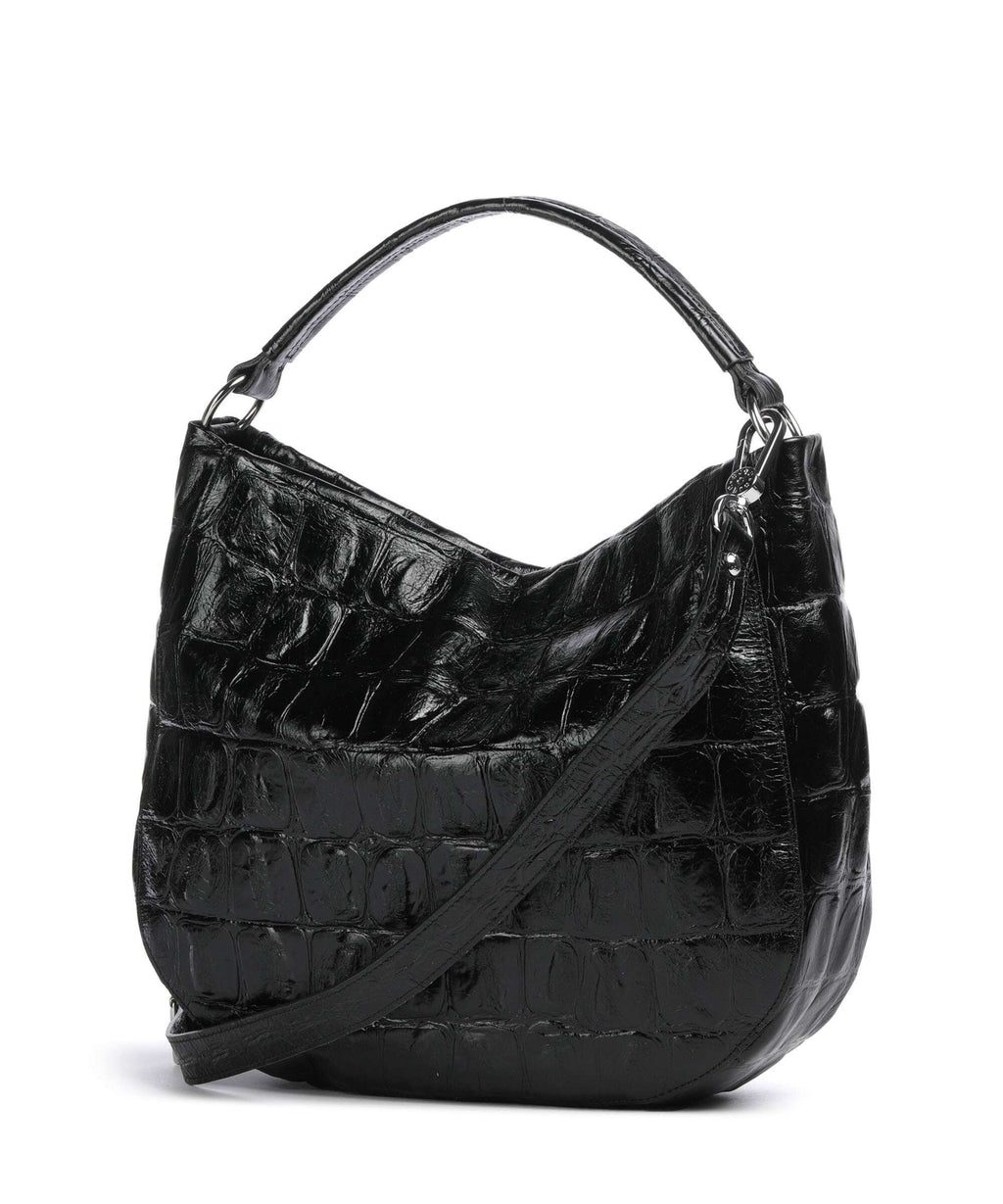 Abro Maxi Cocco Mia Hobo bag black/nickel
