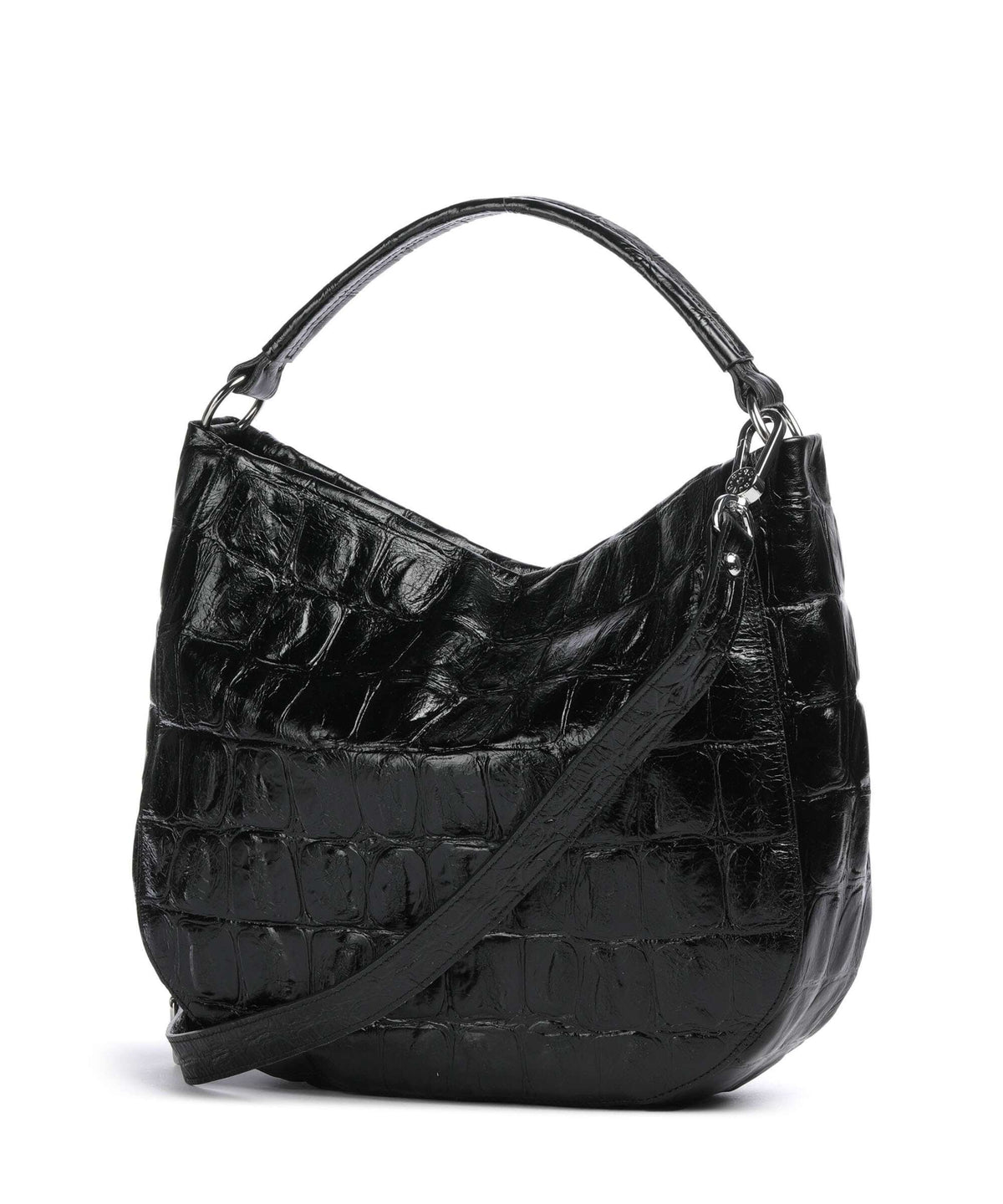 Abro Maxi Cocco Mia Hobo bag black/nickel