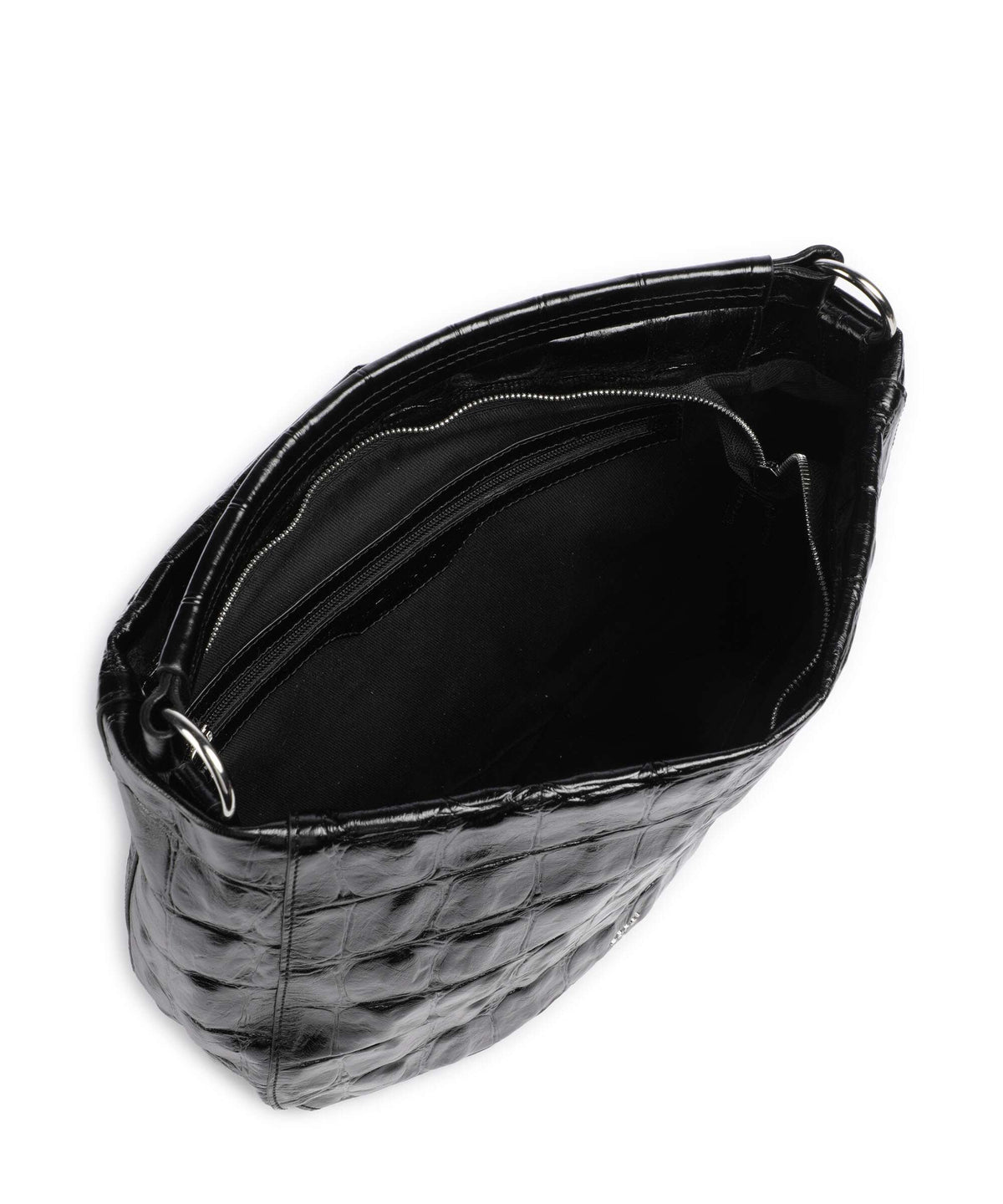 Abro Maxi Cocco Mia Hobo bag black/nickel