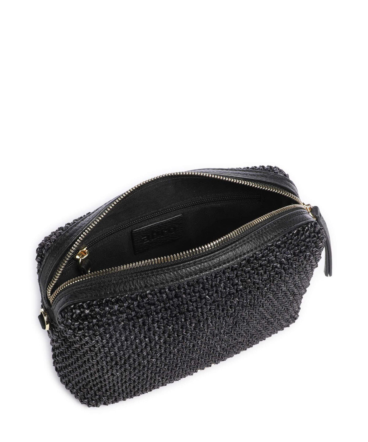 Abro Maglia Raffia Kaia Crossbody bag black/gold