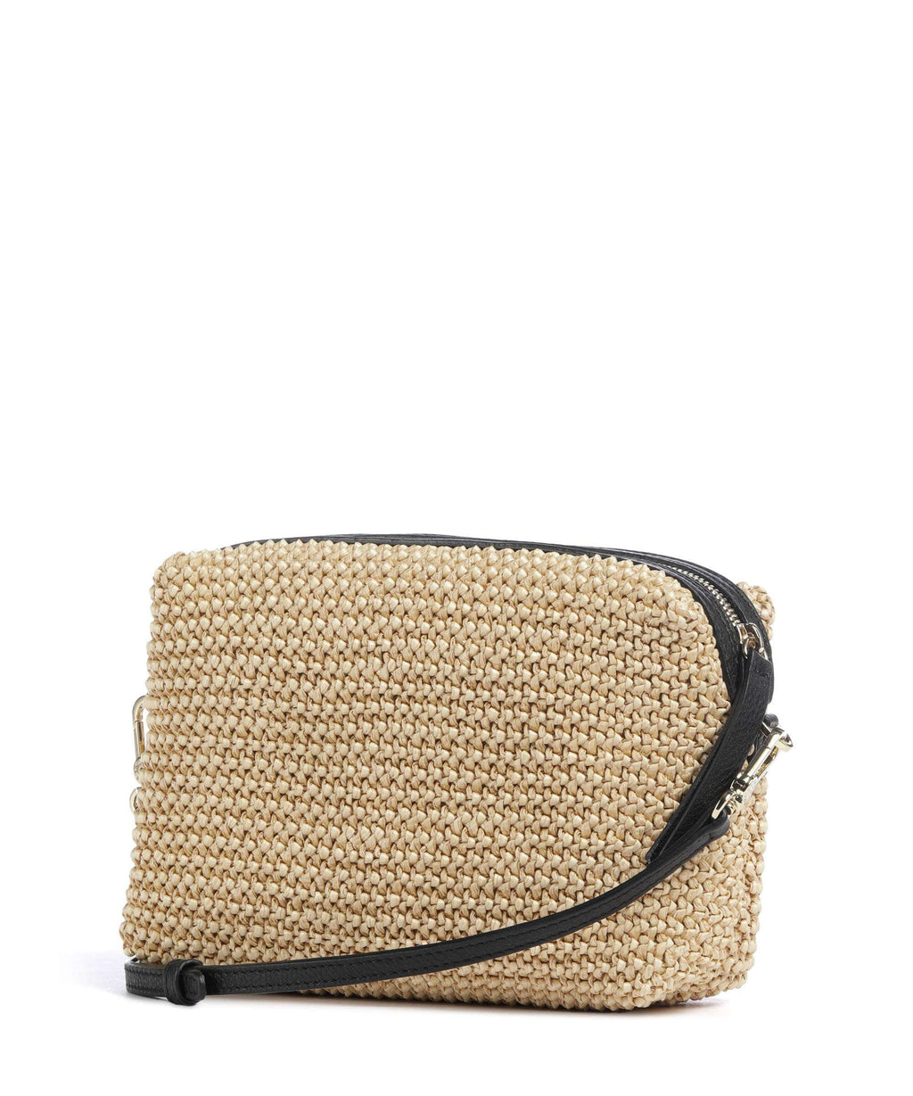 Abro Maglia Raffia Kaia Crossbody bag natural/black