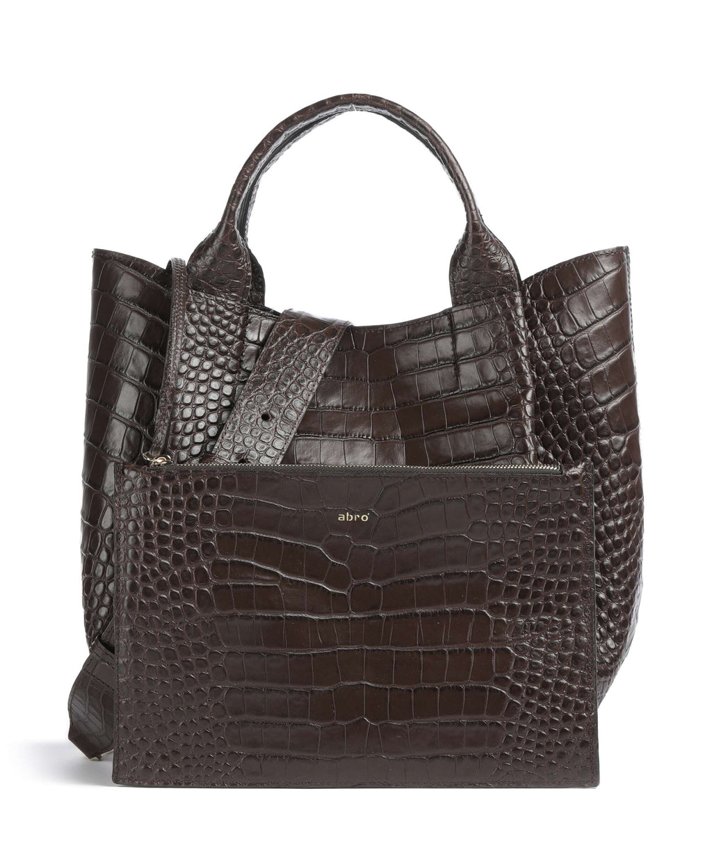 Abro Cocco Mondial Essential Medium Handbag dark brown