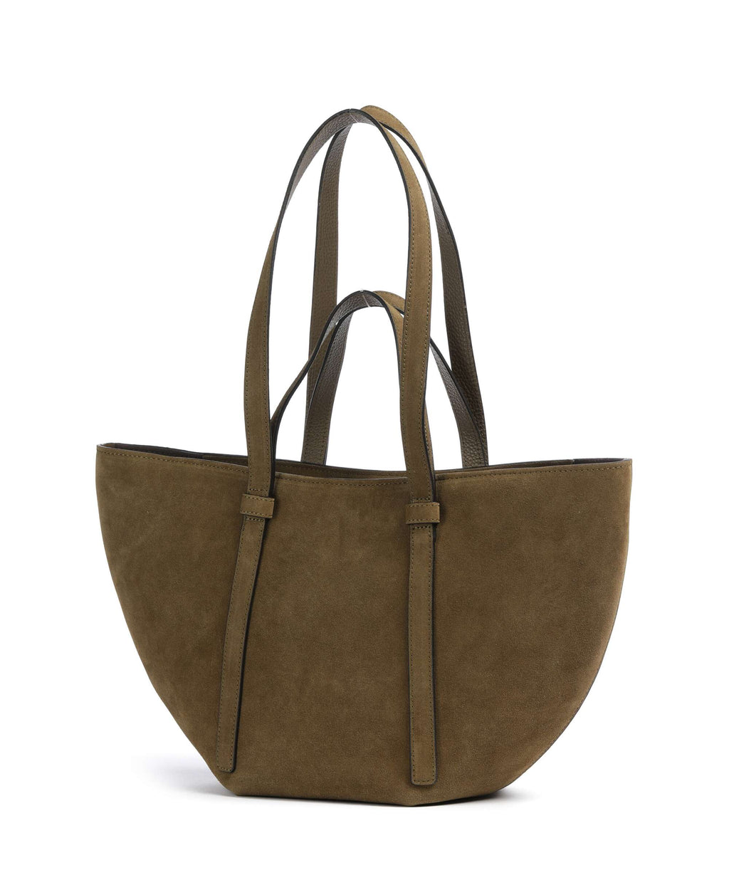 Abro Suede Cosmo Medium Tote bag military
