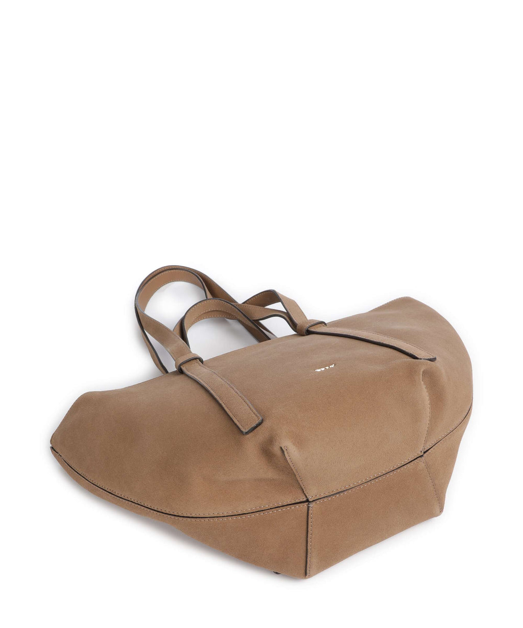 Abro Suede Cosmo Medium Tote bag camel