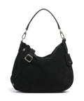 Abro Suede Juna Small Hobo bag black/gold