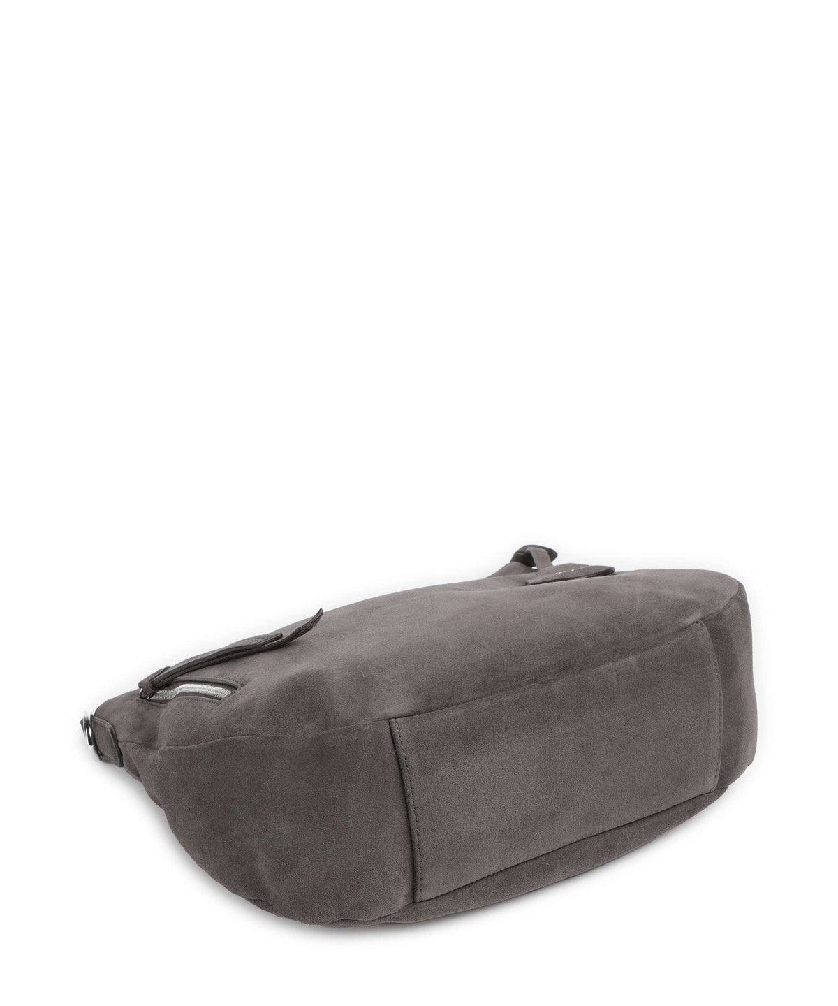 Abro Suede Juna Small Hobo bag grey