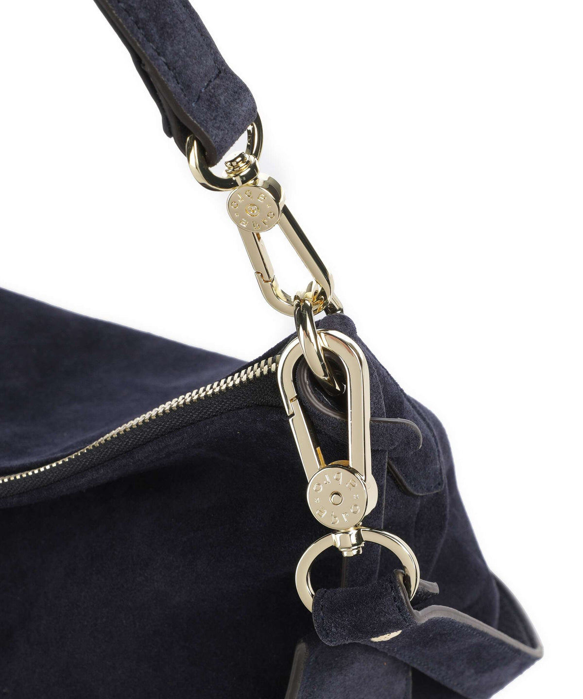 Abro Suede Juna Small Hobo bag navy