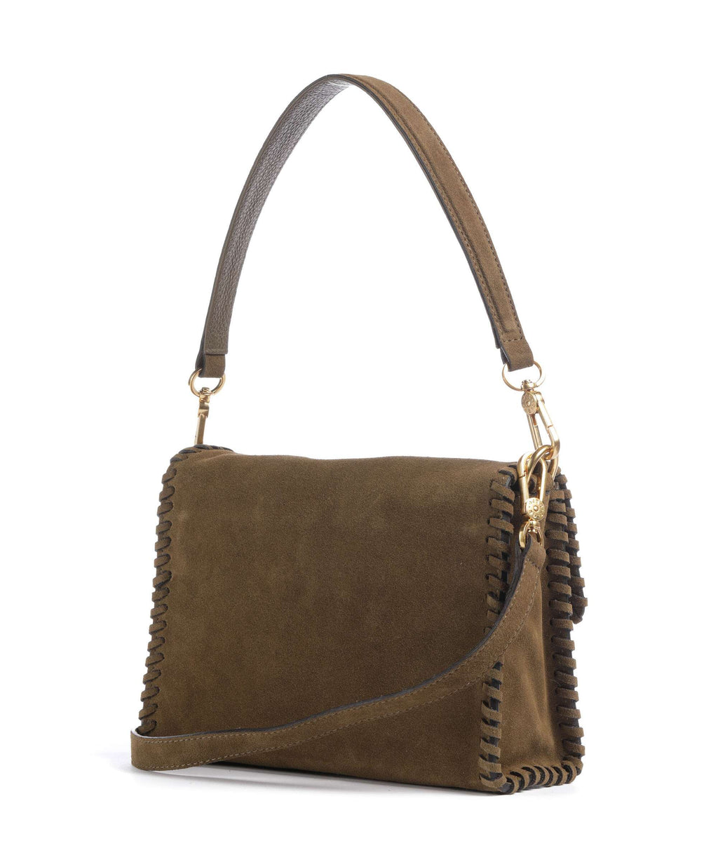 Abro Suede Temi Stitch Shoulder bag military