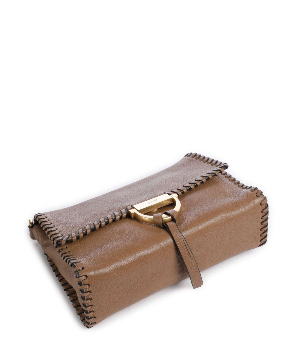 Abro Dalia Temi Stitch Shoulder bag caramel/cognac