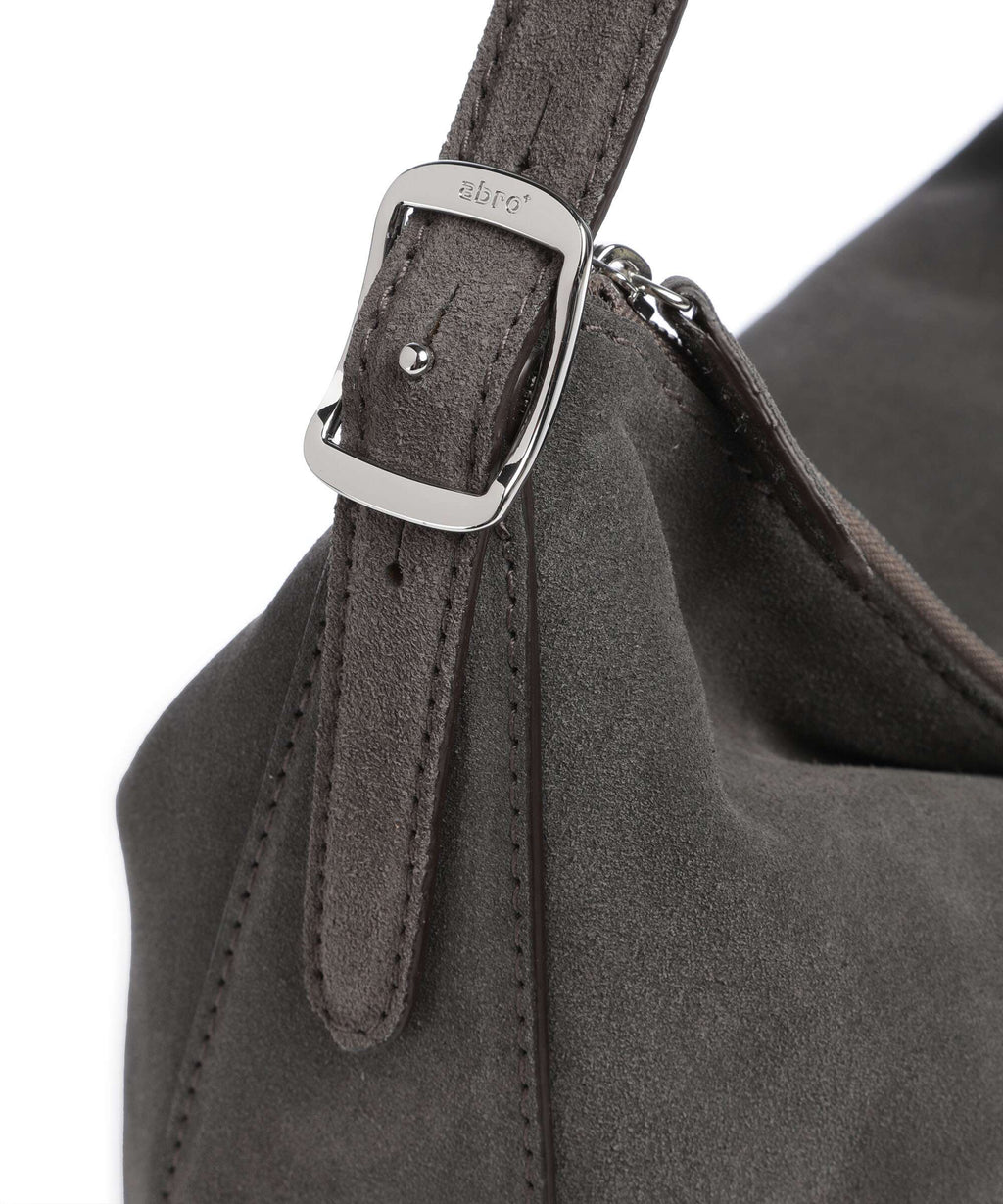 Abro Suede Carina Hobo bag grey