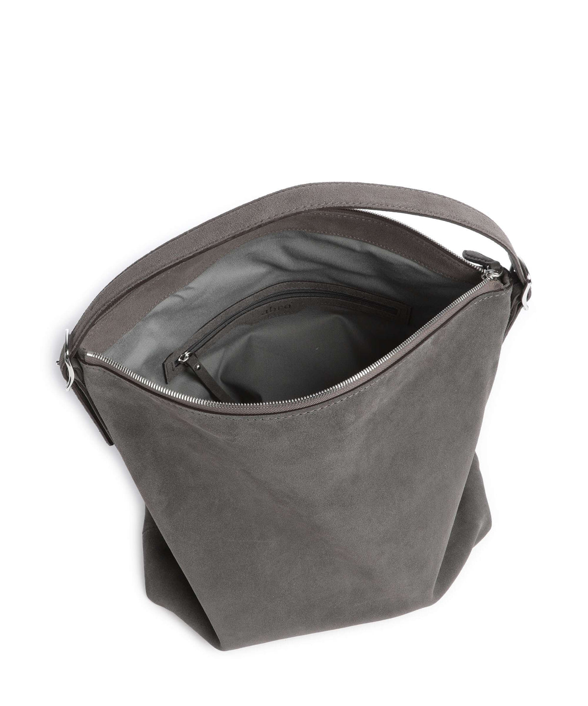 Abro Suede Carina Hobo bag grey