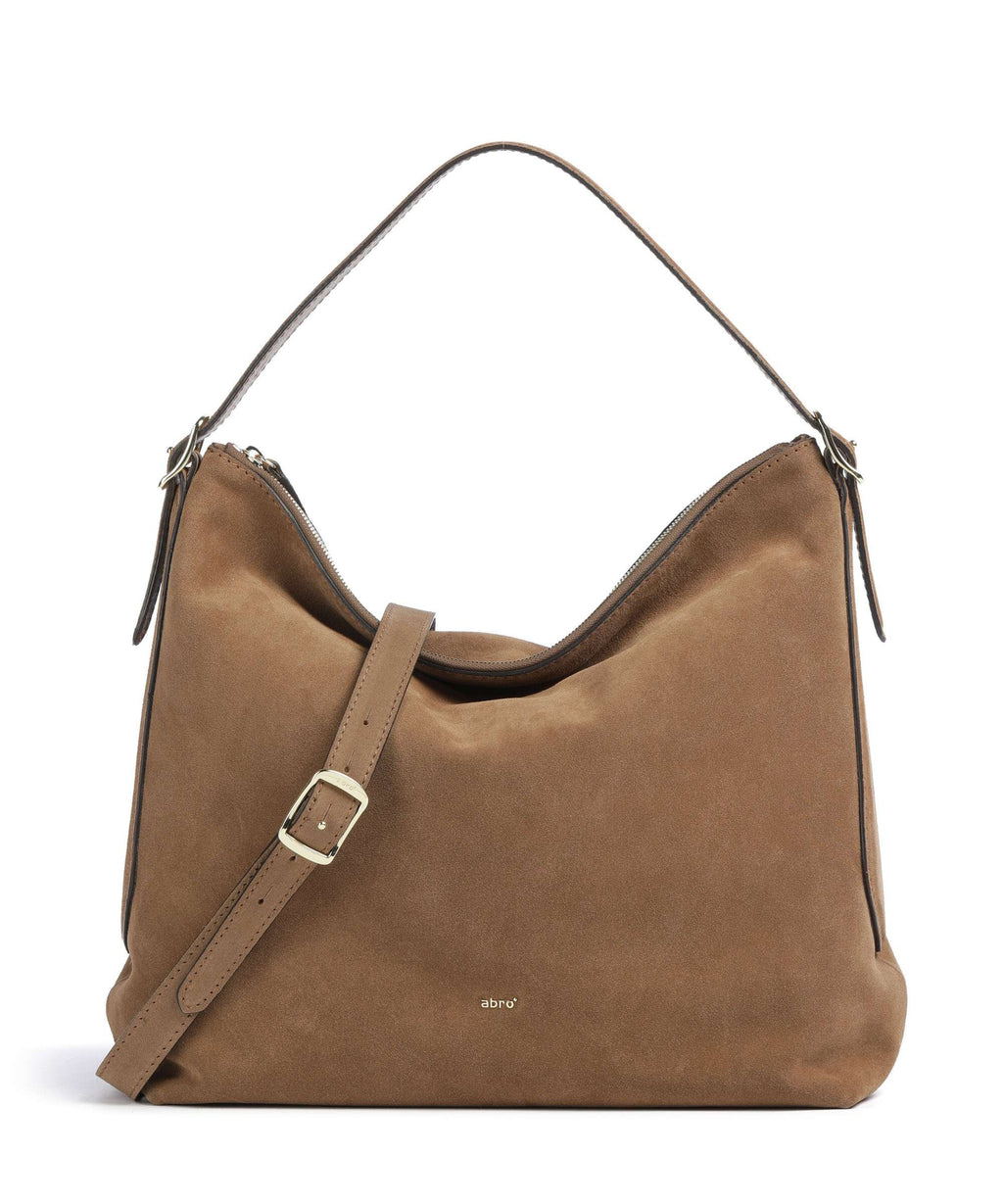 Abro Suede Carina Hobo bag camel