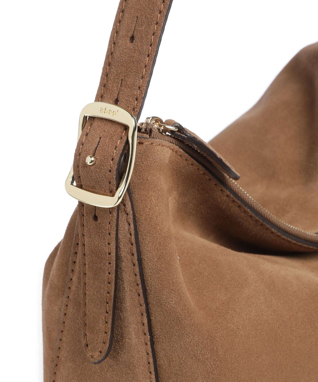 Abro Suede Carina Hobo bag camel