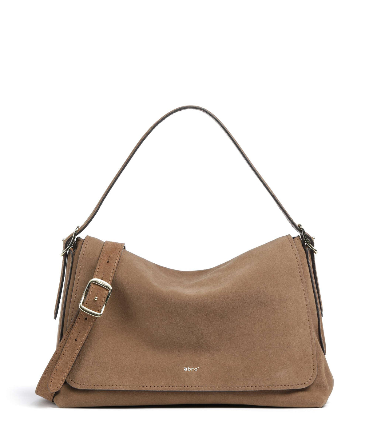 Abro Suede Carina Hobo bag camel