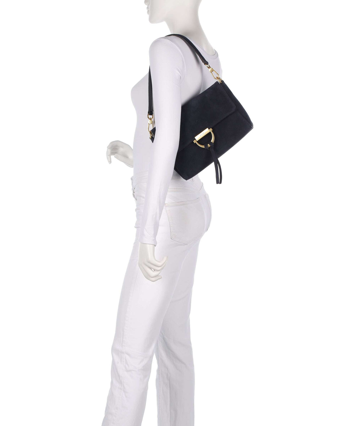 Abro Suede Temi Shoulder bag navy