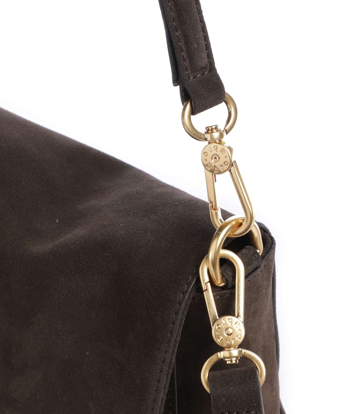 Abro Suede Temi Shoulder bag dark brown
