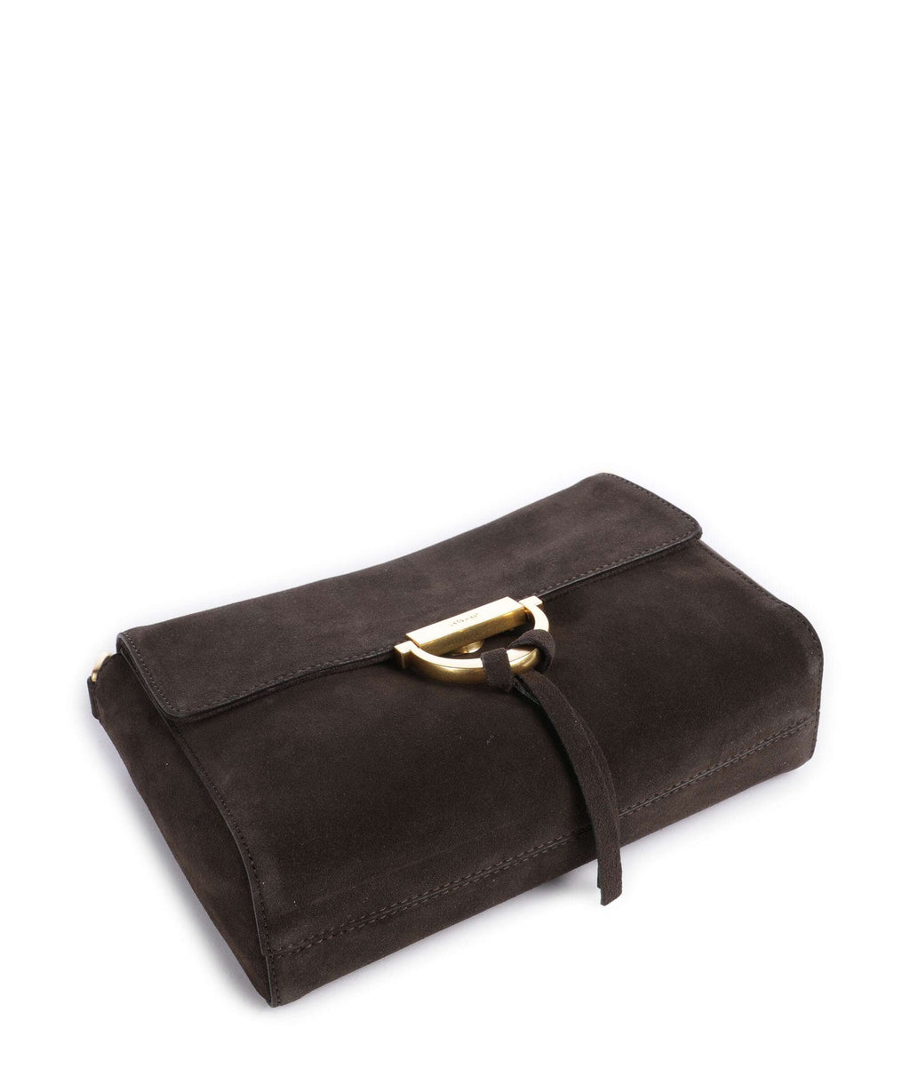 Abro Suede Temi Shoulder bag dark brown