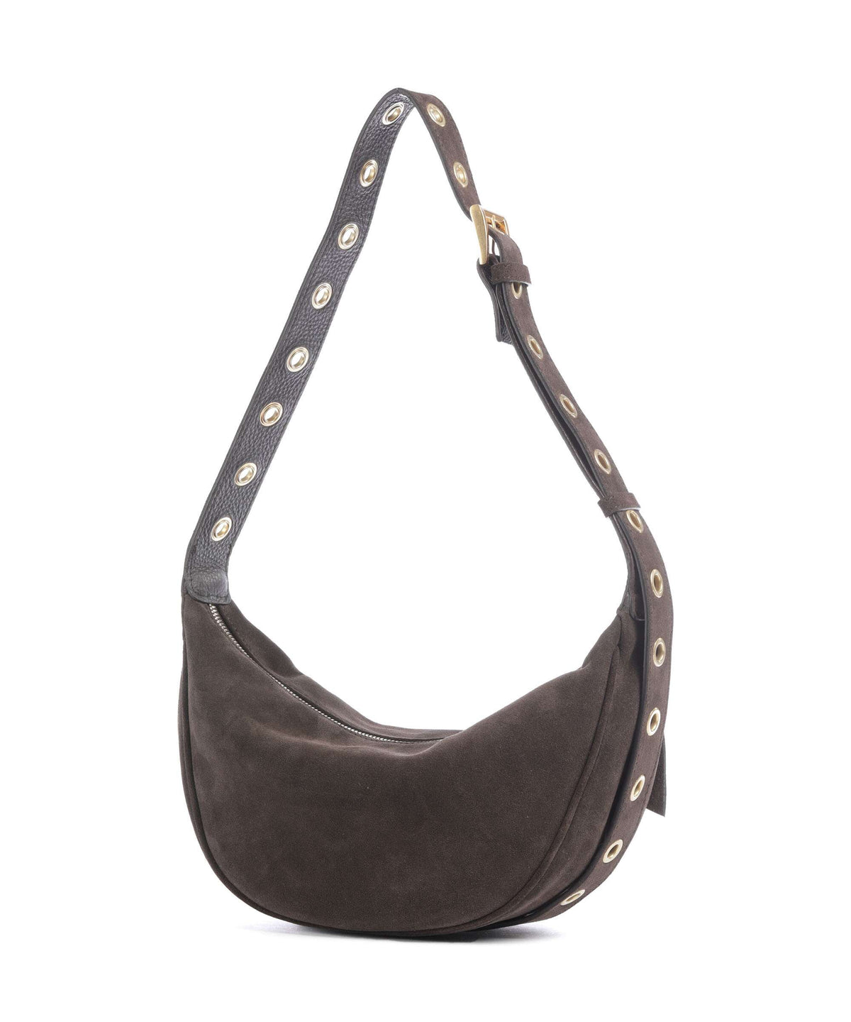 Abro Suede By My Side Small Shoulder bag dark brown
