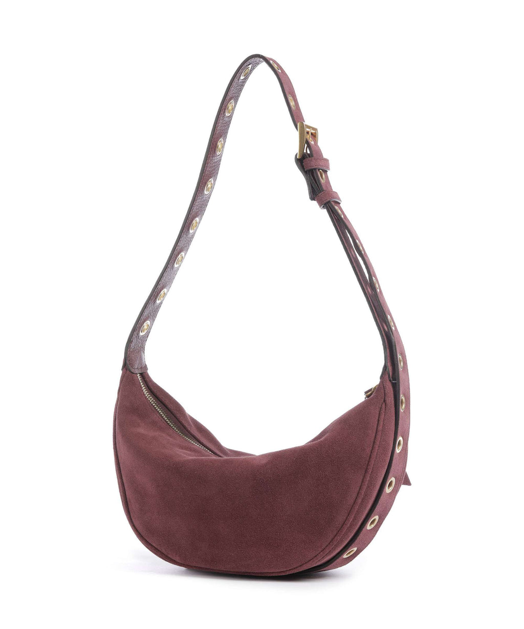 Abro Suede By My Side Small Shoulder bag bordeaux