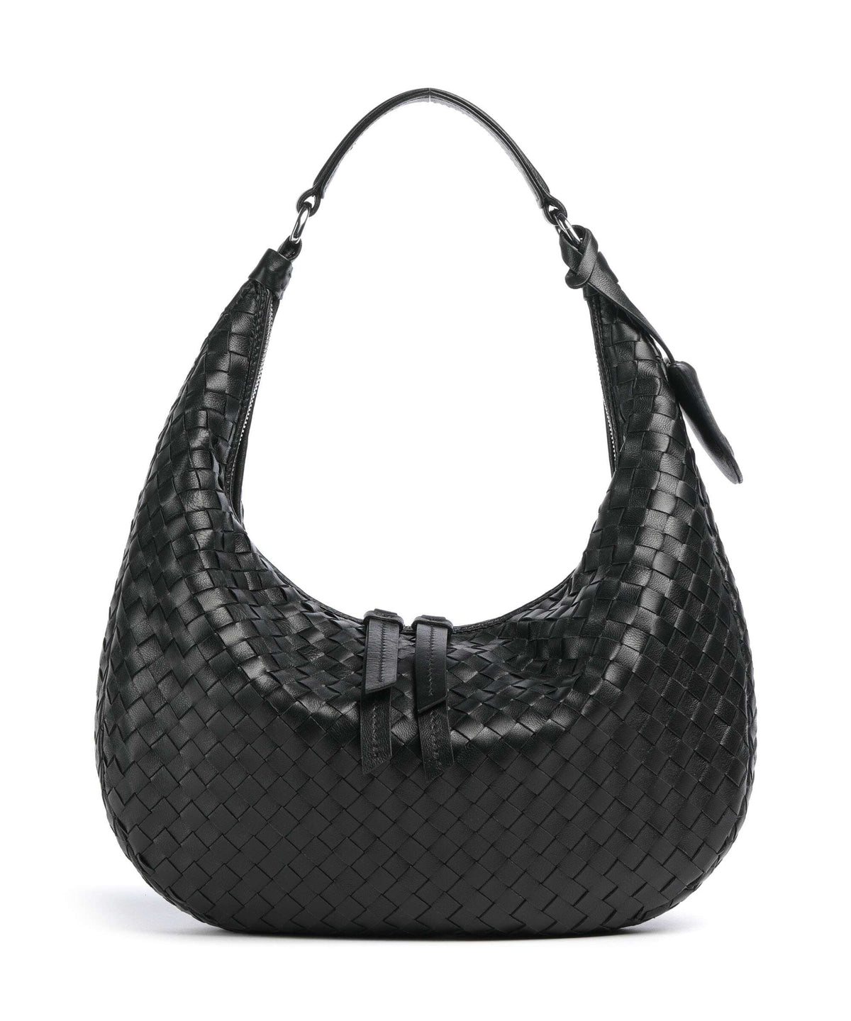 Abro Piuma Nana Small Hobo bag black/nickel